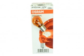 Лампа розжарювання 12v PY21W BAU15s одноконтактная помаранчева зміщений центр OSRAM