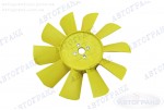 Крыльчатка радиатора ГАЗ 3302, 2705, 2217 (10 лопастей) желтая (металлические втулки)