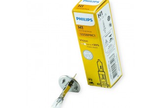 Автолампа H1 12V 55 W PHILIPS Premium 30%