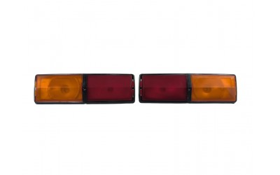 Ліхтар 2101 задній (чорний корпус) оранж/червоний (к-кт 2 шт)