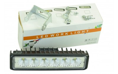 Фара светодиодная (6 led, дополнительная с крепежом, прямоугольная) арт. LKT-YZ-004