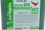 Антифриз зеленый 10л -42°С G-11 TEMOL Extra