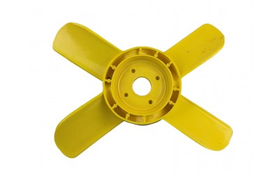 Крыльчатка радиатора 412 (4 лопастей) желтая Украина