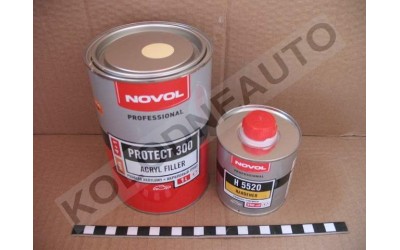 Грунт автомобильный акриловый Novol MS PROTECT 300 (4+1) желтый 1л, отвердитель 0,25л