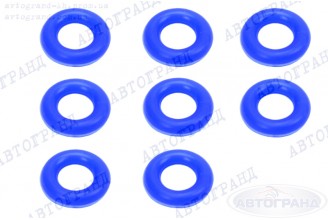 Кільце форсунки ГАЗ 3302 (ЗМЗ 406 дв) (к-кт 8 шт) силікон (синій) ПТП