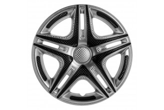 Колпак колесный Дакар Super Silver (карбон) R13 (к-кт 4 шт) STAR