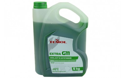 Антифриз зеленый  5л -42°С G-11 TEMOL Extra