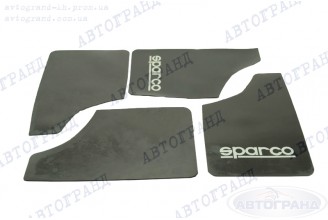 Брызговик 2101-2107 малый черный резиновый (к-кт 4 шт) SPARCO