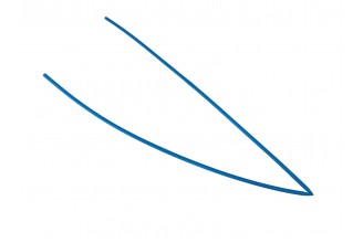 Кембрик термозбіжний 100 см, d= 5 синій
